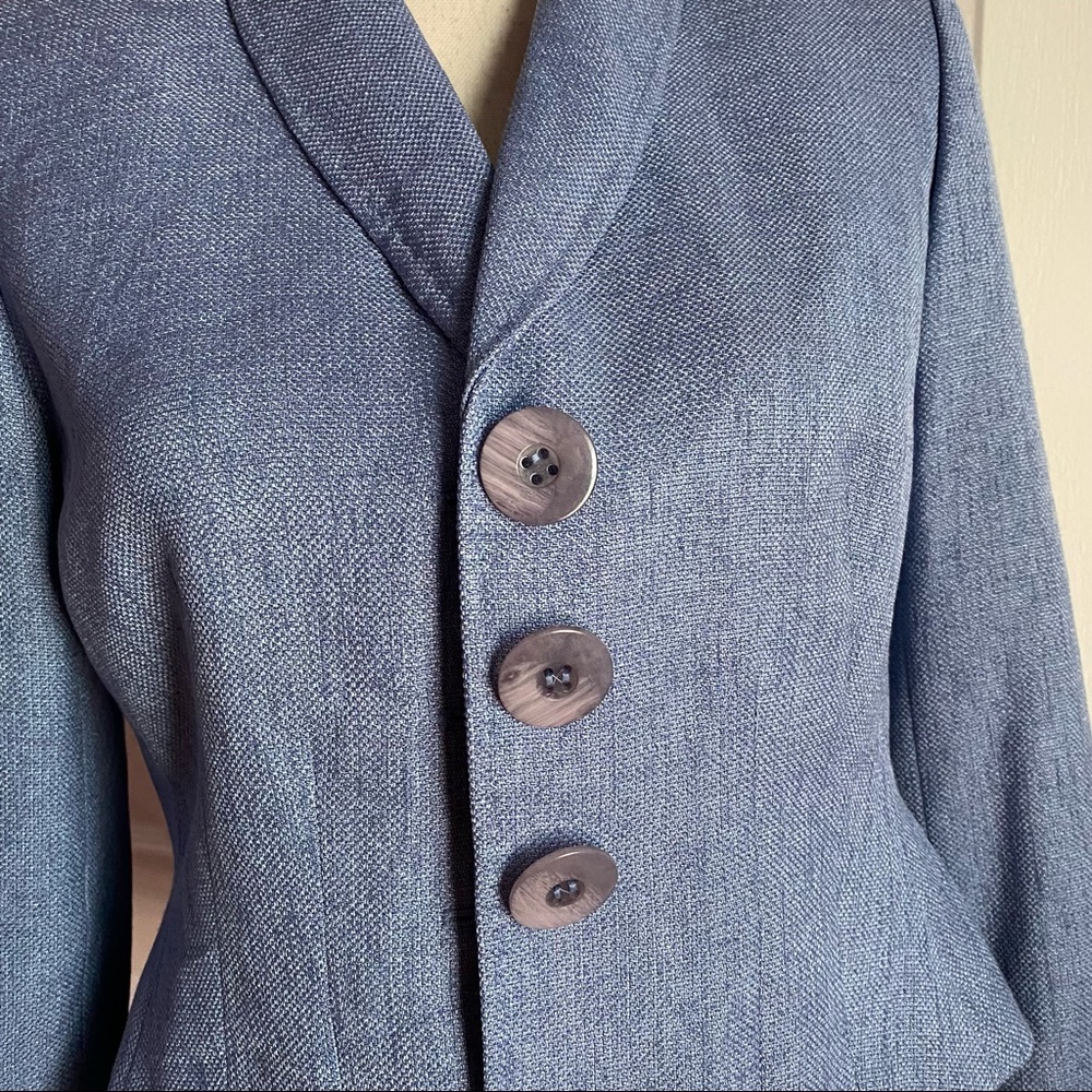 NWOT JONES NEW YORK WOMAN'S PETITE BLUE COAT - Picture 2 of 5